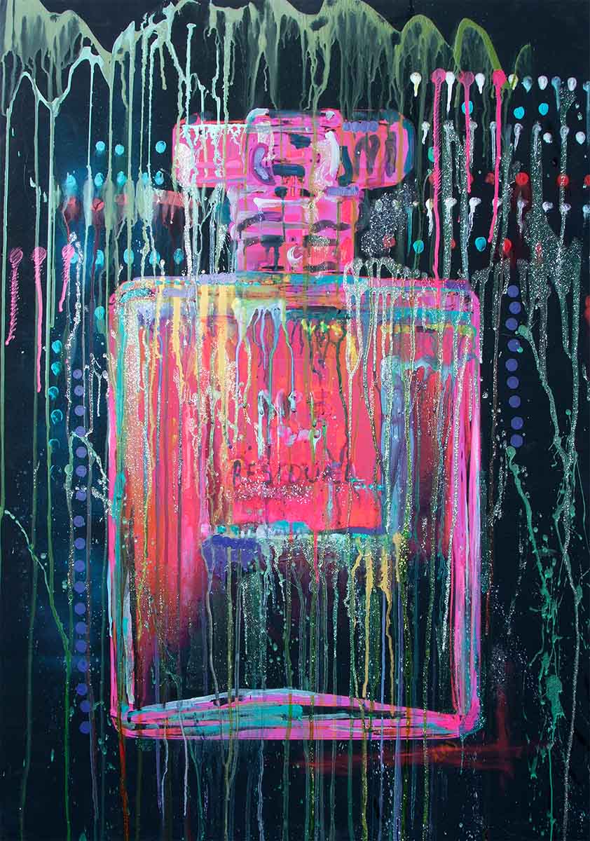 Essence of Memory (Residual), mixed media abstract painting