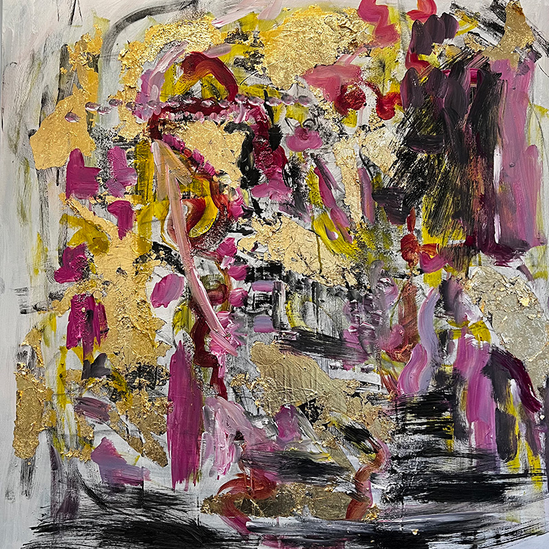 Layering paint on a canvas