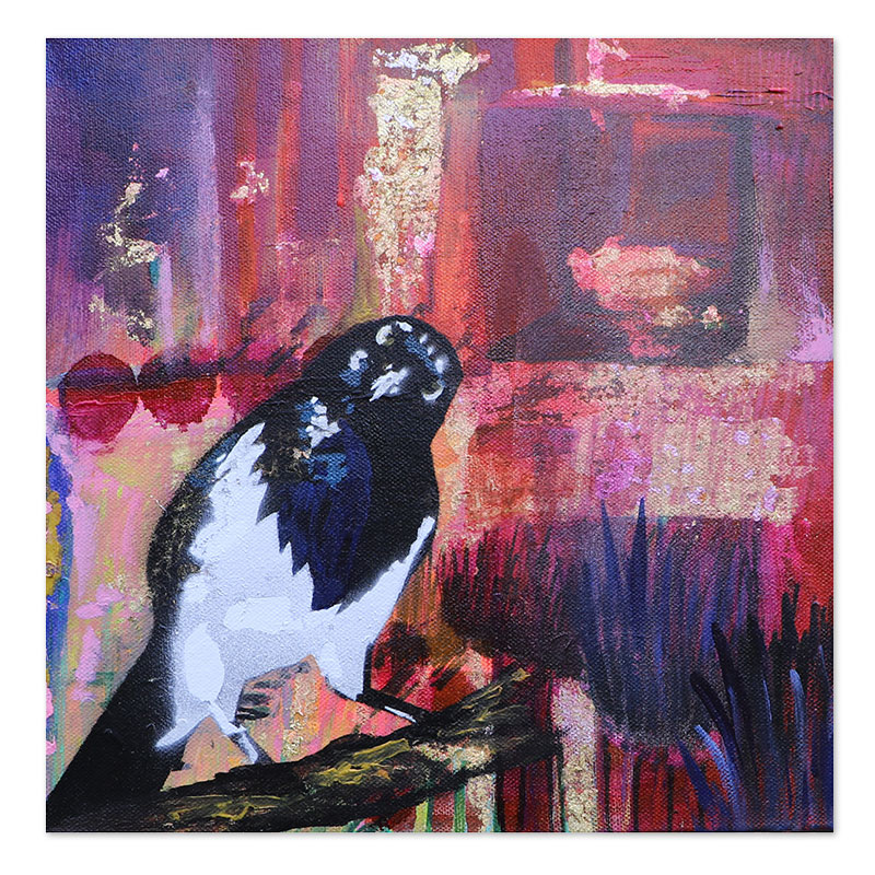 painting of a magpie